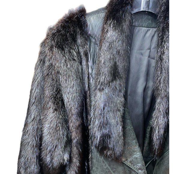 Leather & Mink Coat - Picture 3 of 3